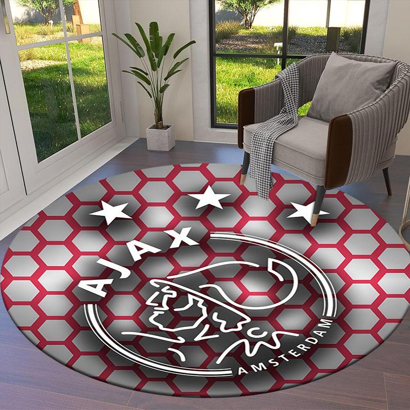 AFC Ajax Round Area Rug,Carpet Rug for Living Room Bedroom Sofa Playroom Decor,Non-slip Floor Mat