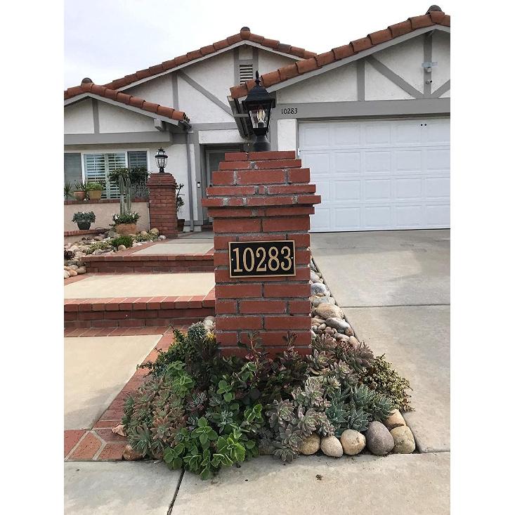 Handcrafted Address Plaque - House Sign Number Wall Plaque (11" X 6.3") Personalized House Sign for House, Apartment, Office, 911 Visibility Signage,