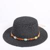 Popular fashion hollow woven dome straw hat, men's and women's fashion summer sunscreen shade straw hat