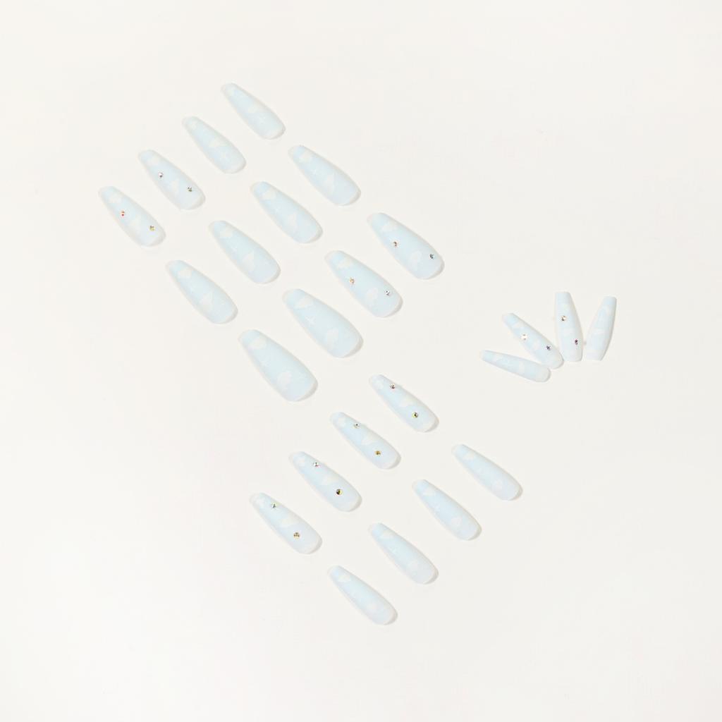 Clouds press on nails long ballet fake nails nail patch wear nail direct supply