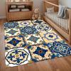 Teppich Weich Rutschfest Vintage Grau Orange Abstrakte Textur Bodenmatte für Schlafzimmer Wohnzimmer Kinderzimmer Heimdekoration