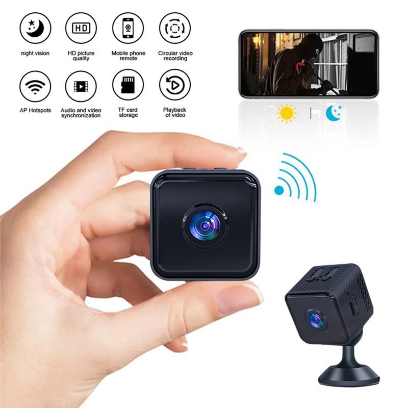 ABBY-1080P HD Mini Wifi Kamera Smart Home Sicherheitskamera Camcorder Nachtsicht Professionelle Bewegungserkennung Tragbar