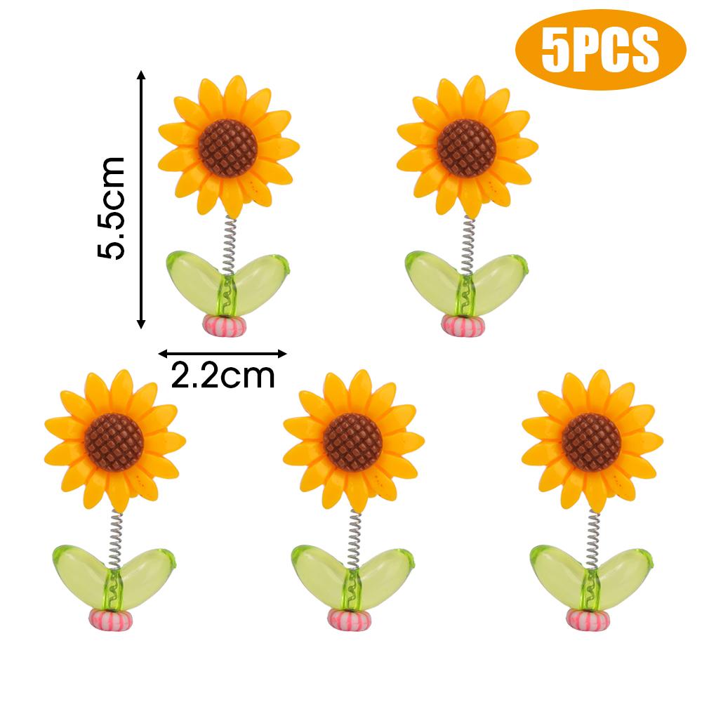 Neues Auto Niedliche Sonnenblume Schüttelkopf Ornamente Auto Mittelkonsole Armaturenbrett Spiegel Dekoratives Zubehör Kann Lufterfrischer Halten