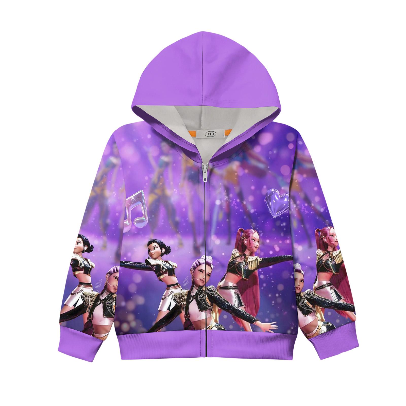 

Children s Long-sleeved Loose-fitting Pullover Hoodie With Drawstring And Solid Color 100 фіолетовий