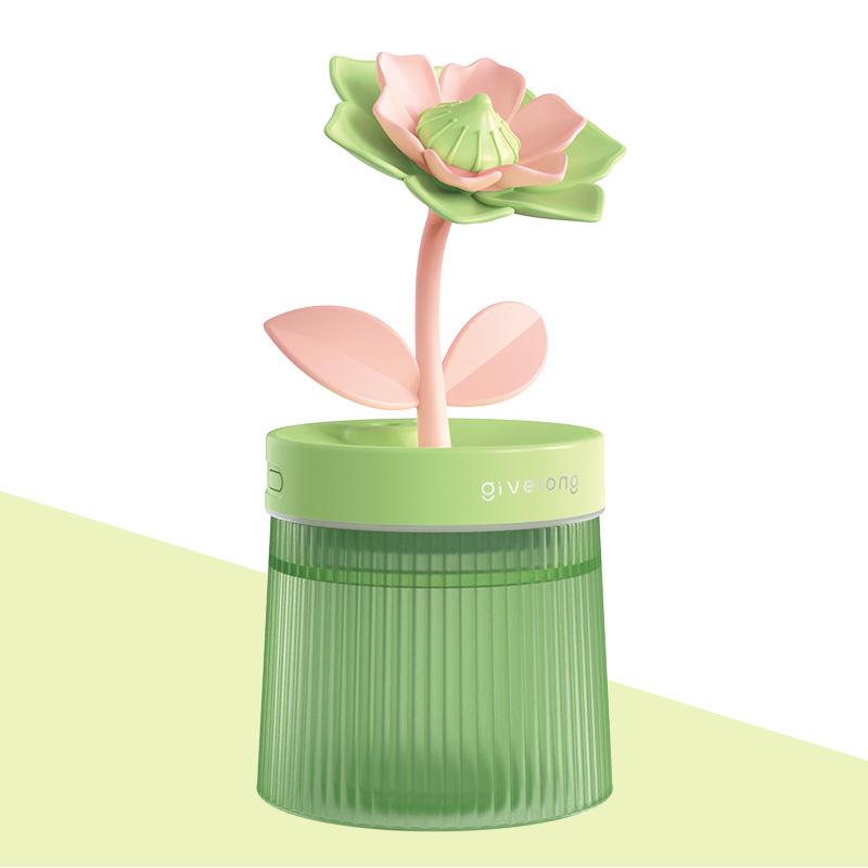 Portable USB Flower Air Humidifier: Low Noise, Small Spray for Home, Bedroom, Desktop, or Car