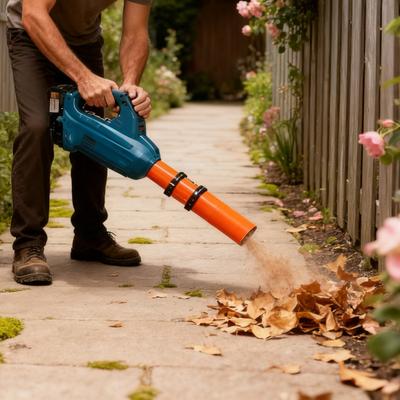 Laubbläser Luftverstärker mit 2 Gurten Schnellere Außenhofreinigung Rasenpflege Laubbläser Luftstromverstärker Universeller Laubbläser Düsenaufsatz