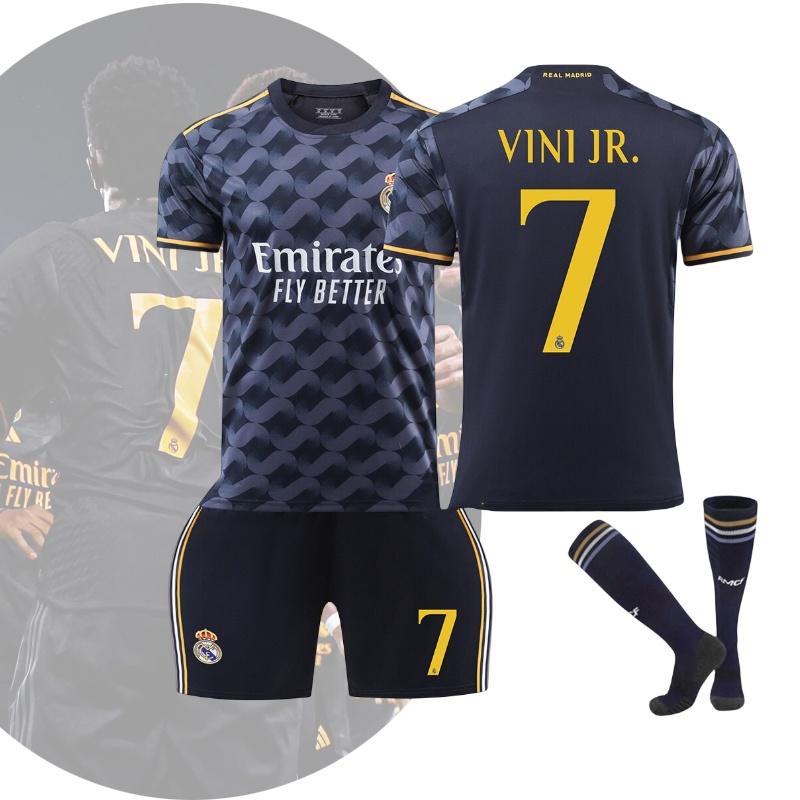 Season Real 2324 Madrid Number 7 Vini Jr Kid Adult Soccer Jersey Apparel Sports
