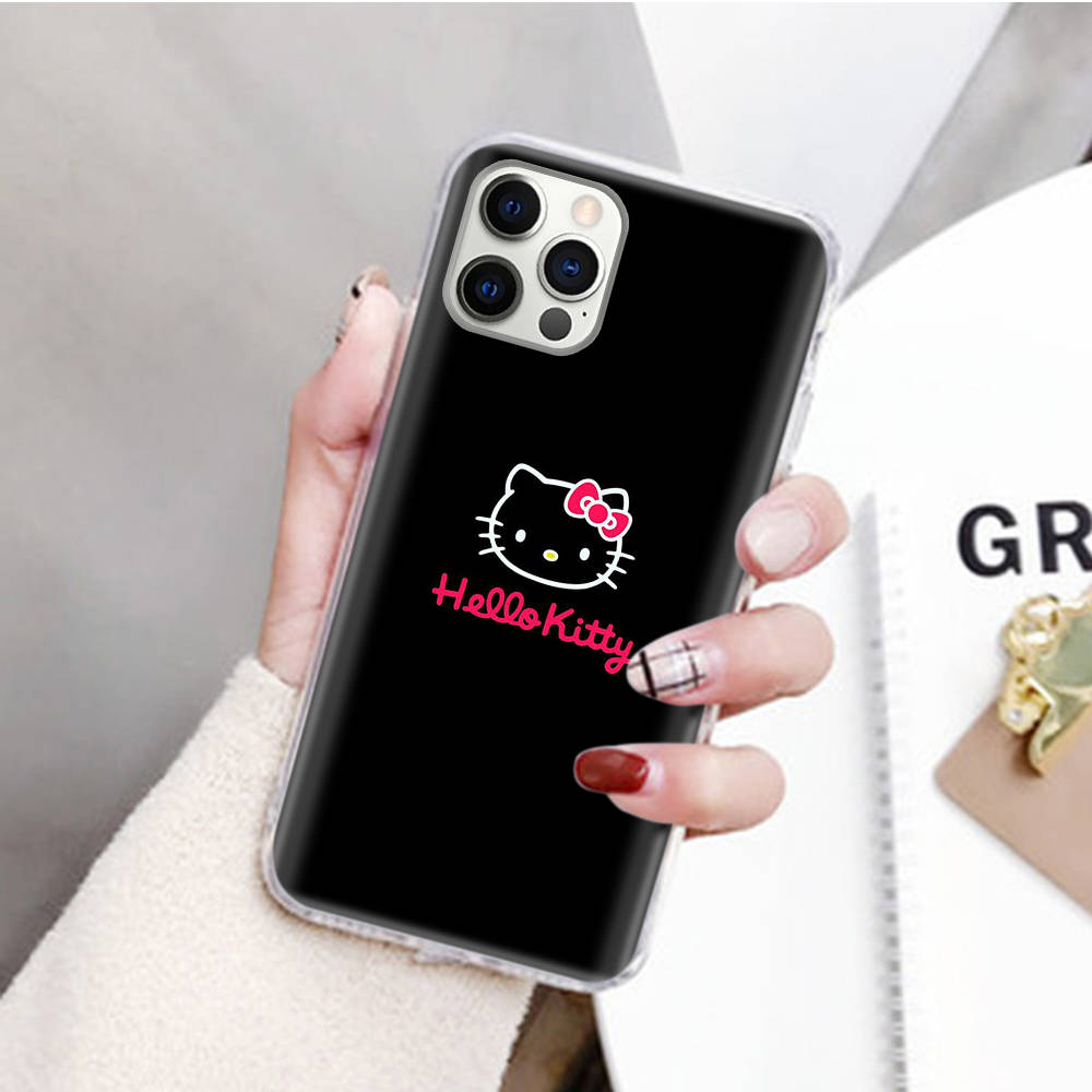 JZ23 Hello Kitty Transparent Case for Samsung A04 A14 A23 M33 M53 Realme 10 9 C35 C55 VIVO Y02 X80 Infinix Hot 30 Note 11 Tecno Spark 8P Pro