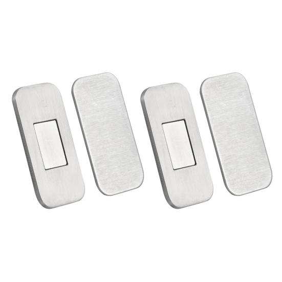 2/4/6/8Pcs Stainless Steel Magnetic Door Catch, Ultra Thin Cabinet Door Magnet, Adhesive Magnetic Latch for Kitchen Bathroom Closet Cupboard Drawer