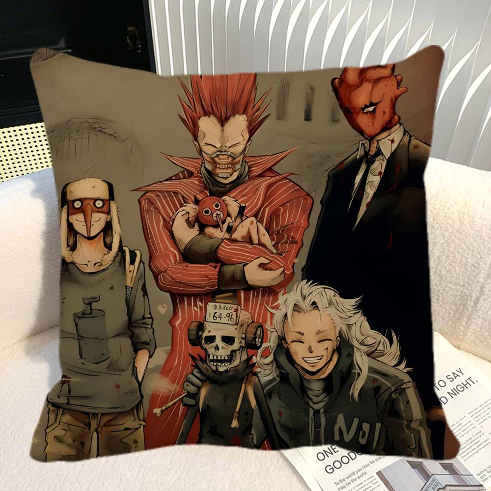 Anime D Dorohedoro Retro Pillow Case Square Pillow Bedroom Sofa Leisure Comfort Cushion Car Home Decoration