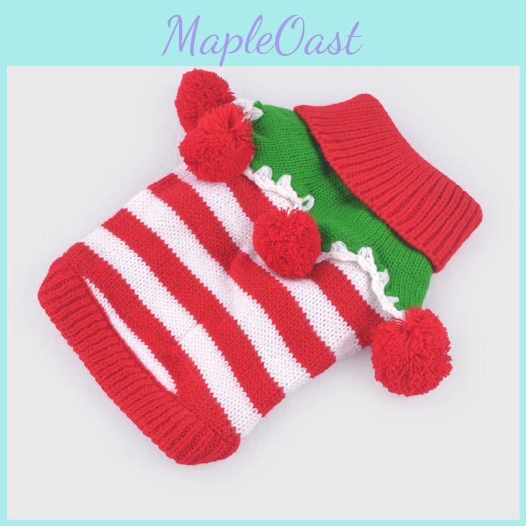 Cozy Pet Dog And Cat Sweater Christmas Themed Winter Warm Thick Acrylic Clothing