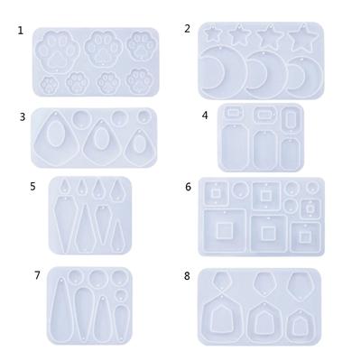 Creative Multiple Types Effect Silicone Mould for Earrings and Pendants Craft Supplies for Jewelry Making Tool