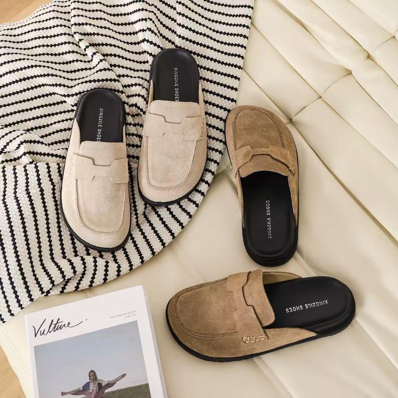 LUXSOLE Cork Suede Clogs Slippers for Women Men Clogs Shoes Classic Cork Antislip Outdoor Slippers with Arch Support Mules