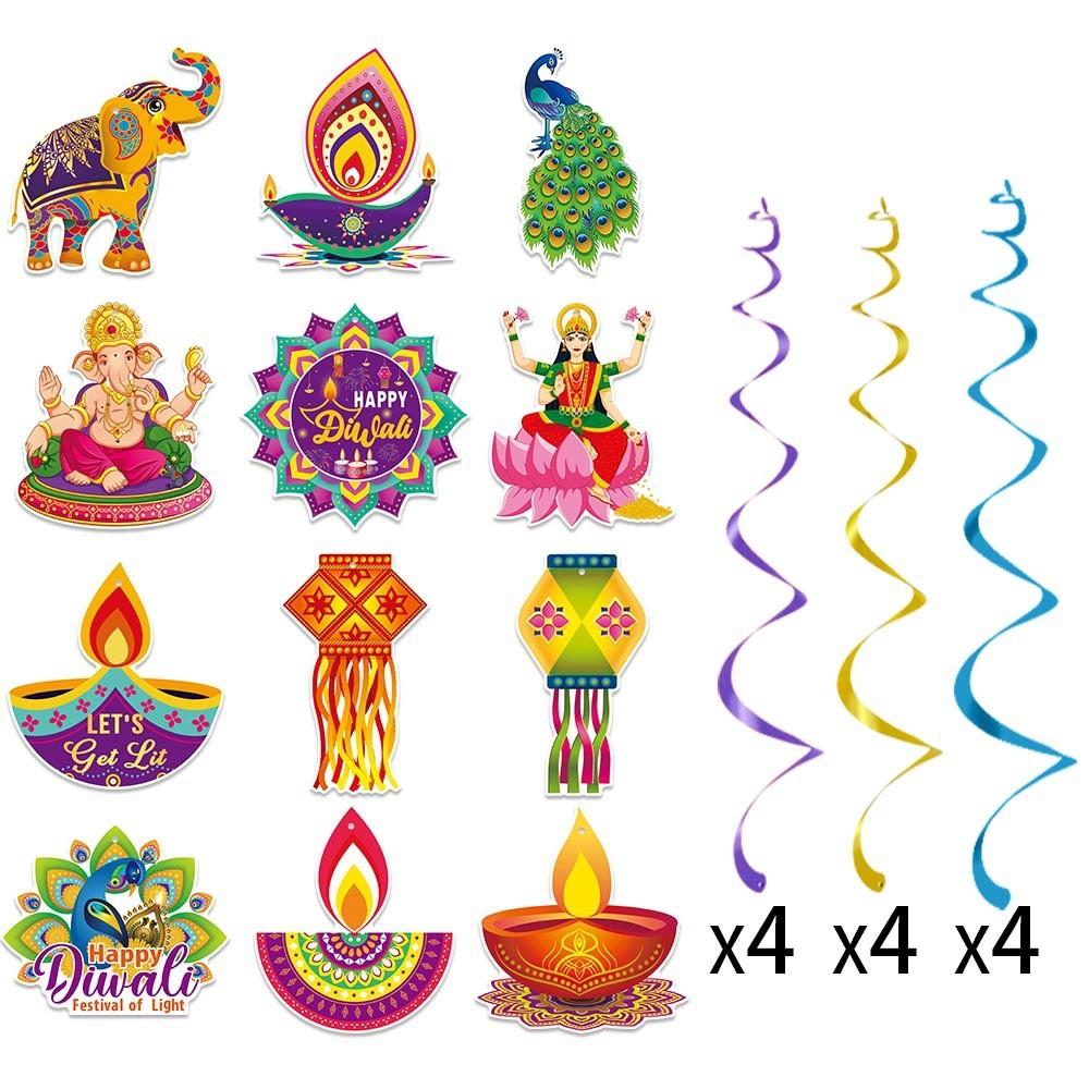 Decoration Venue Diwali Hanging Decoration Atmosphere Celebration Gathering