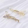 Temperament Pearl Zinc Zinc Alloy Rhinestone Women Hair Accessories Hair Clip Korean Style Duckbill Clip
