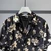 Men's Summer Retro Casual Short-sleeved Shirt Handsome Slimming Floral Shirt Men's Clothing