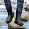 Fashion Hot Sale Men's Rain Boots Outdoor High Tops Water Shoes Waterproof Chef Labor Ankle Boot Non-slip Wear-resistant Fishing Shoe