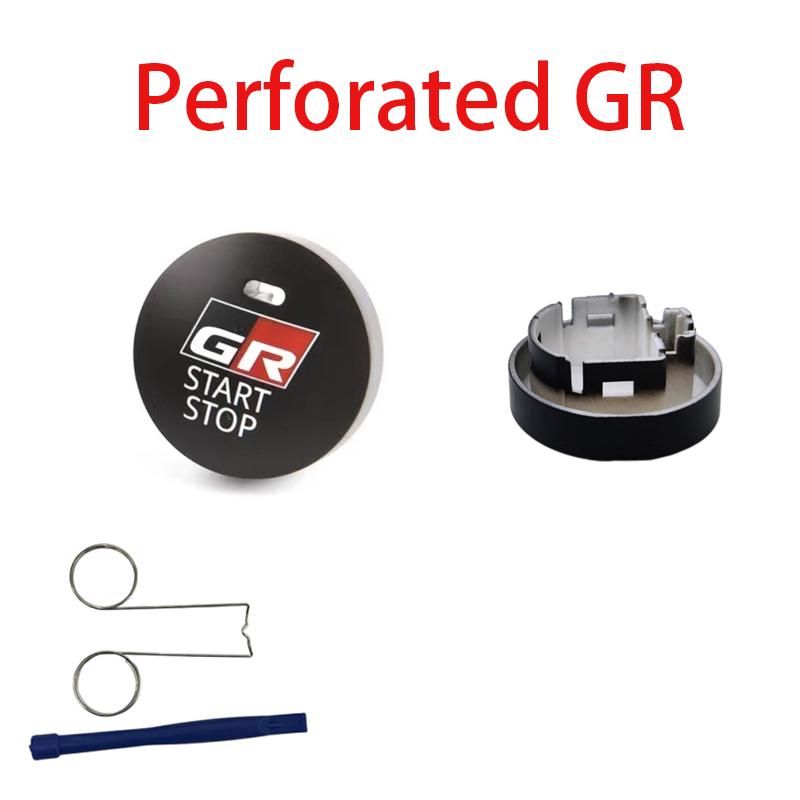 1pc Engine START STOP Button Car Accessories Key Decor for GR GAZOO RACING RAV4 Mirai Camry Corolla Crown Levin Reiz