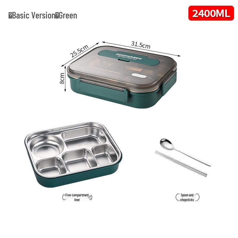 304 Stainless Steel Lunch Box for Adults, Large Capacity Bento with Heat Preservation, Student Meal Container, New Model
