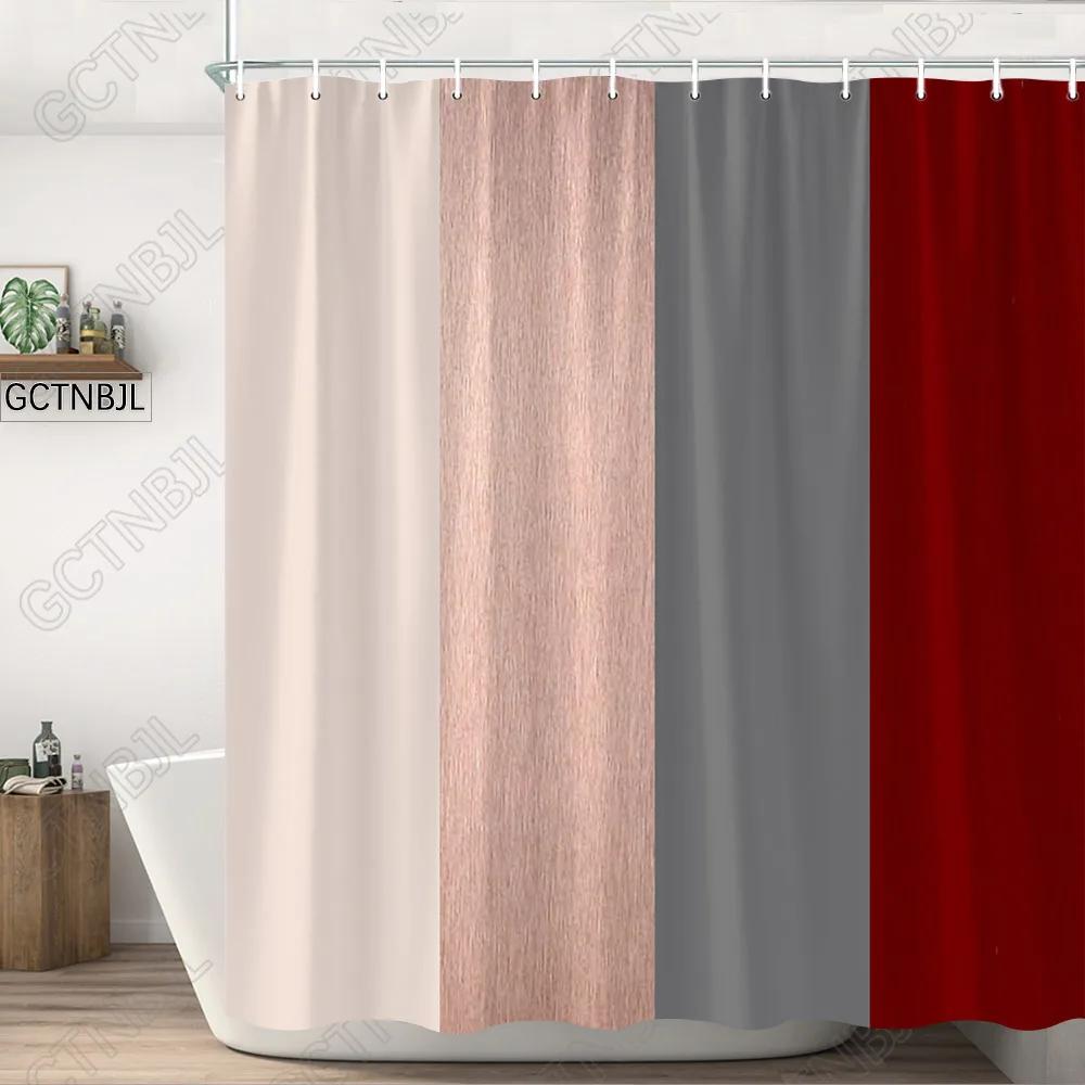 

Black And White Stripes Shower Curtains Geometry For Bathroom Decor Screen Waterproof Fabric Bathtub Curtain With Hooks Washable 35x70in-90x180cm сливовый