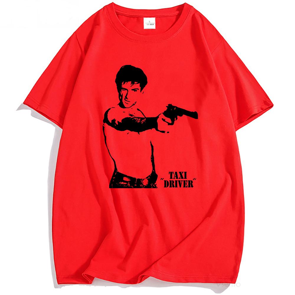 

Taxi Driver T-Shirt Classic Movie Graphic Tee Robert De Niro Film Merch Cotton Short Sleeve Tshirts Men Women Unisex Tops XXL красный
