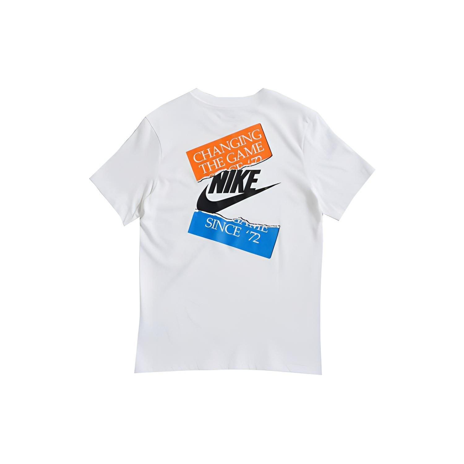 Nike Sportswear NSW Logo Round Neck Short Sleeve White Men s BV7512-100 XXL