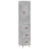 VidaXL Highboard Concrete Grey 34.5x34x180 Cm Engineered Wood 3200173