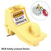 1Pcs Nylon Circuit Breaker Lockout Device Outward Pin Yellow Miniature Circuit Breaker Safety Lockout Compact Mechanical Design