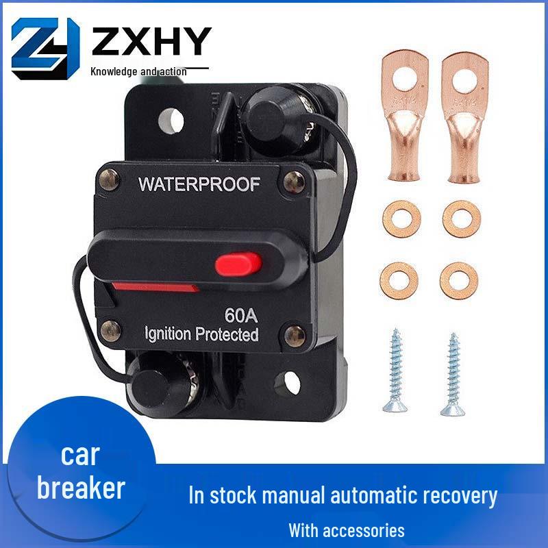 Manual Reset 30A-300A Circuit Breaker Fuse Holder for Car/RV Audio Protection 70A