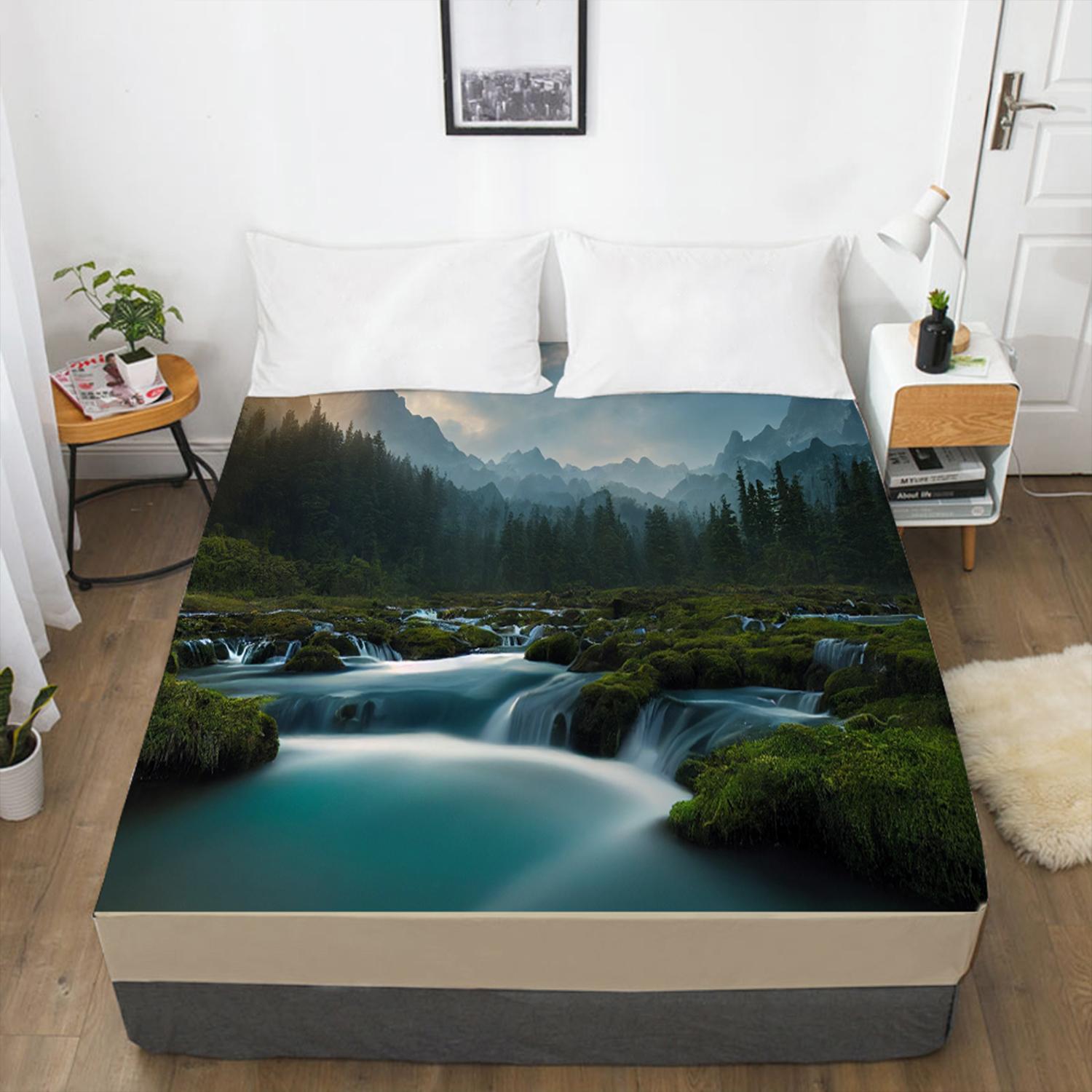 Домашняя уличная простыня с лесным 3D-принтом — фото 8