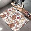 Books flowers butterflies decorative pattern carpet Yoga living room room decor children's crawling mat doormat area rug