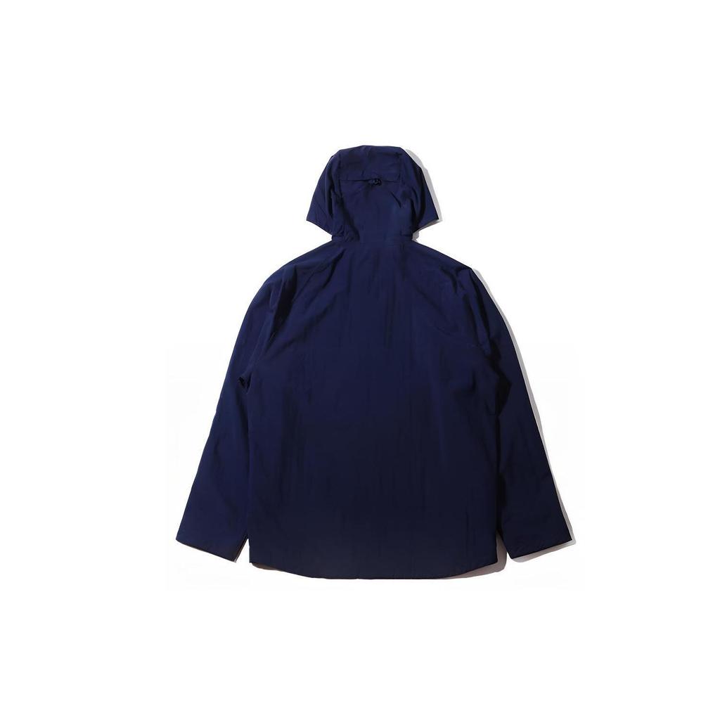 Adidas Originals Trefoil Small Logo Sport Windproof Half-Zip Hooded Jacket Men Jackets Navy DU7856