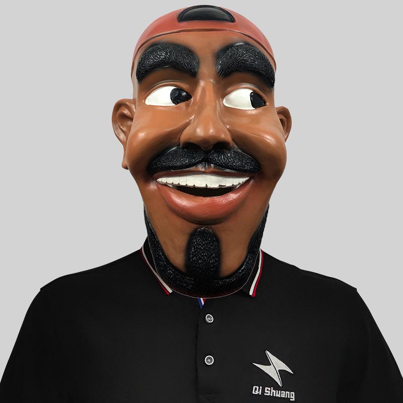 

Dj Head Unique Mask In Latex For Entertaining Costume Parties Halloween And Special Occasions Yellow DJ Mask