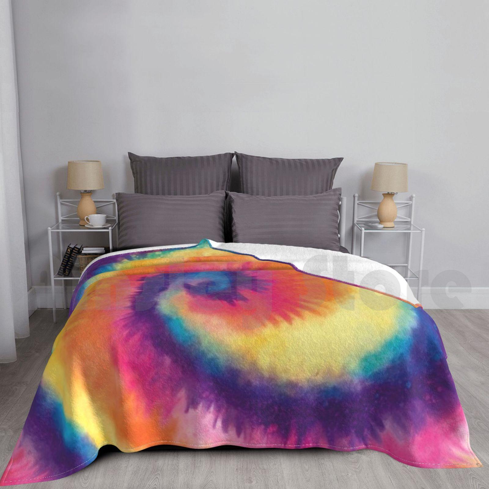Blanket Tie Dye | Tie Dye Face Cover | Adult & Youth Tie Dye | Tie Dye Gifts | Tie Dye Items Print Washable Size: 75*100cm, Weight: 230 GSM