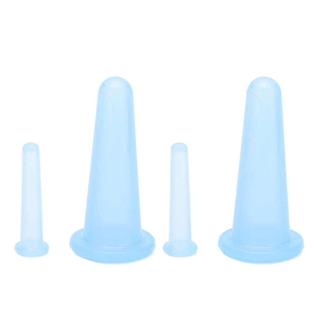 4pcs Cupping Set Massage Therapy Cups Convenient Practical Compact Lightweight Soft Flexible