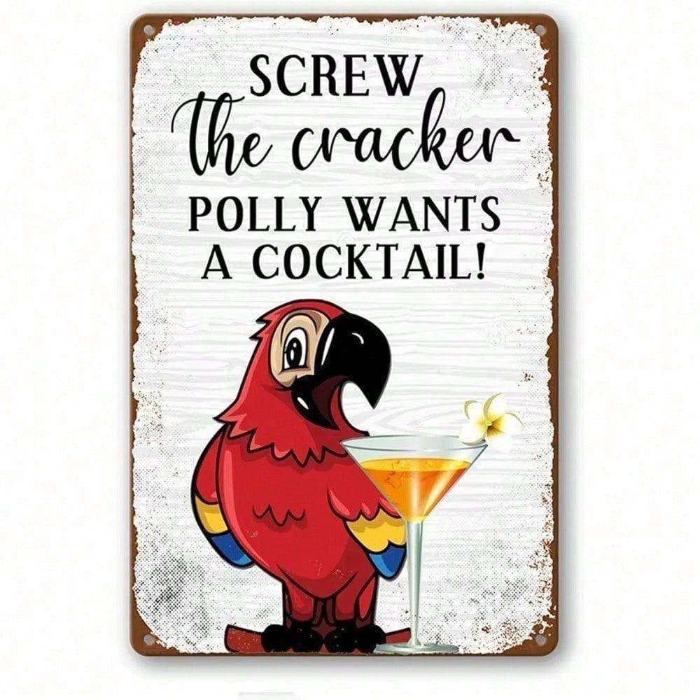 Vintage Funny Tin Sign Bar Wall Decor for Beach House & Patio