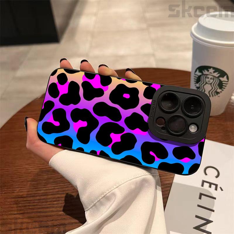 Case For Samsung Galaxy A15 A35 A54 A55 S25 S24 S23 S22 S21 S20 Ultra Plus FE Colorful Leopard Pattern Silicone Soft Phone Cover