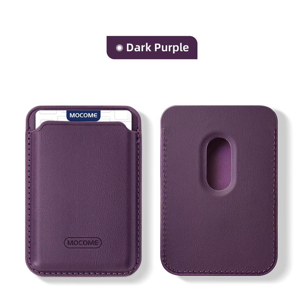 

Высококлассный деловой магнитный чехол-держатель для карт для iPhone 17 16 Pro Max для кошелька MagSafe для iPhone 16 15 14 13 12 11 Кожаный слот Сумка для телефона темно-фиолетового