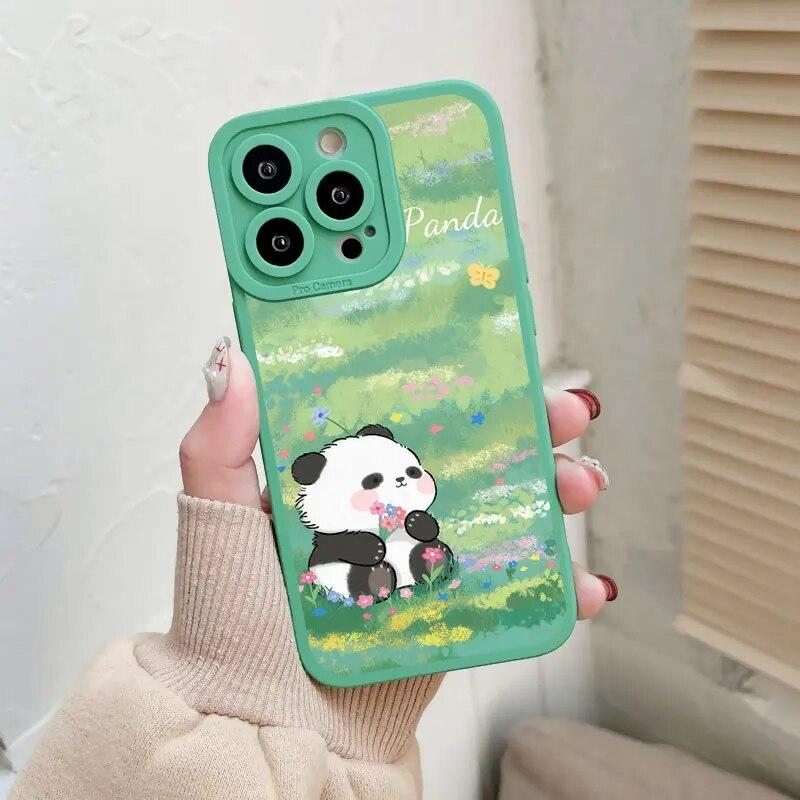 Animace Krásný telefon pro Iphone XR Max 11 Plus 6 13 Mini 7 14 X 8 12 XS Pro 6s Straight Silicon Soft TPU silikonový kryt