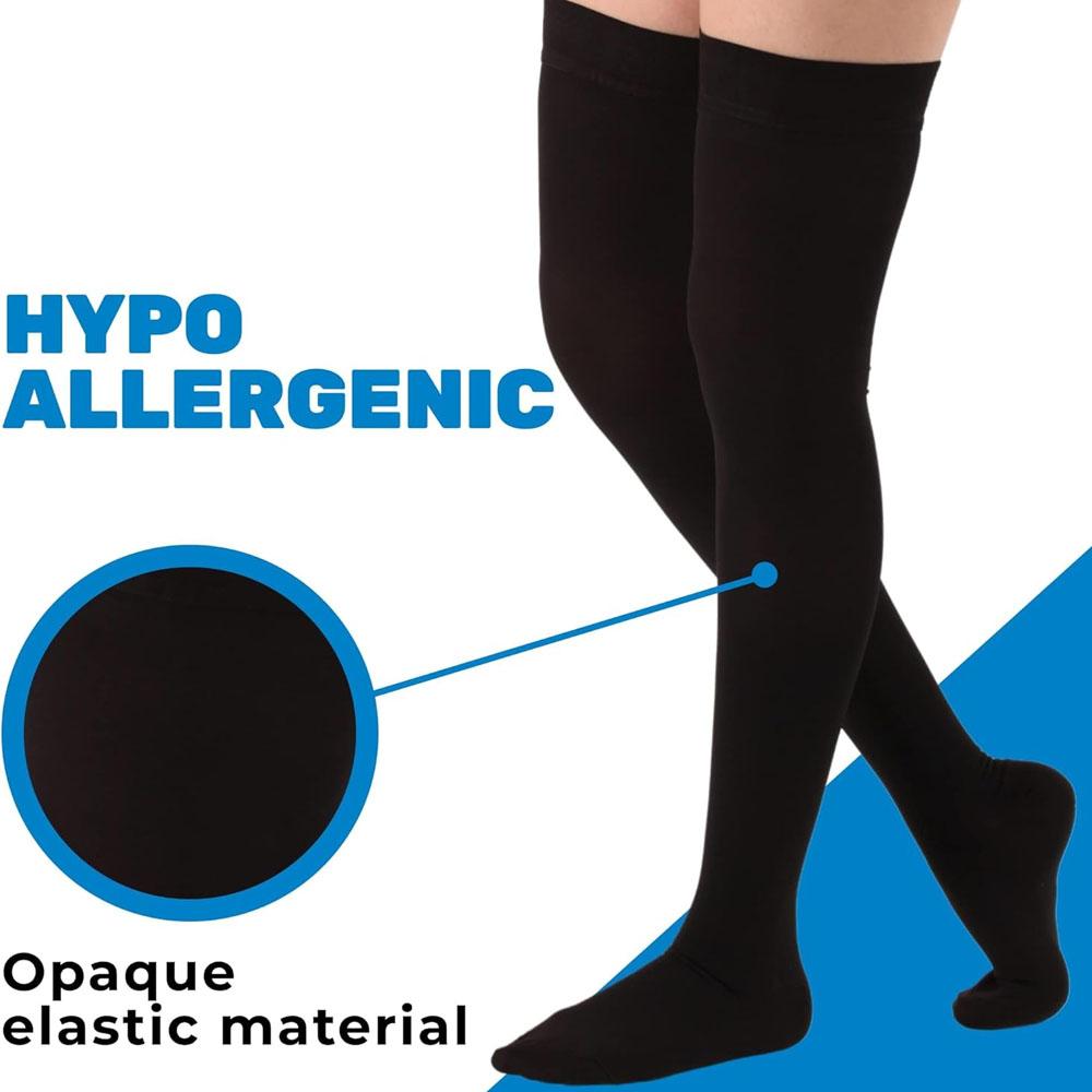 2pcs Size (2XL-7XL) High-Calf Compression Socks with Thigh Coverage - 20-30mmHg Pressure for Varicose,, Post-Surgery
