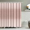 Soft Pink Ombre Shower Curtain With Linen Texture, Perfect For Bathrooms Home Decor Washable Fabric