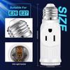 L5-15R US to E27 E26 Light Bulb Socket With Pull Chain Switch AE26/E27 Lamp Base Prong Light Socket To Plug Adapter