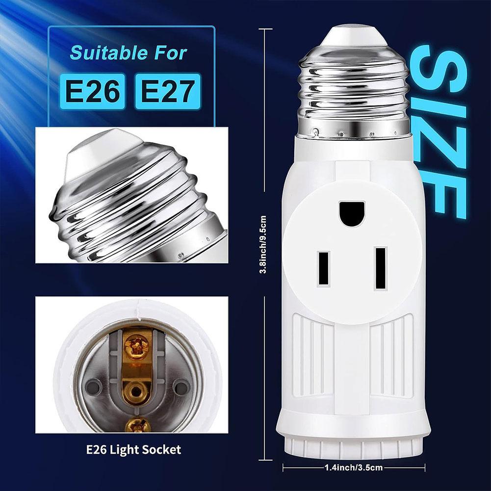 L5-15R US to E27 E26 Light Bulb Socket With Pull Chain Switch AE26/E27 Lamp Base Prong Light Socket To Plug Adapter