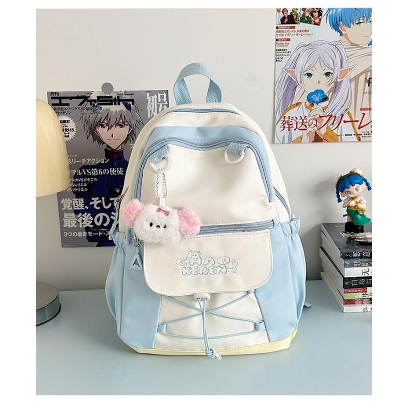 School bag new high-value college style fresh and sweet candy-colored backpack junior high school students lightweight spring outing backpack