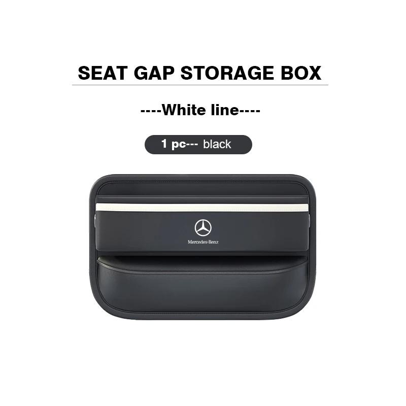 

Car Seat Gap Storage Organizer Leather Auto Console Side Pocket For Benz AMG A C E S G Class W201 W210 W108 W204 W205 W203