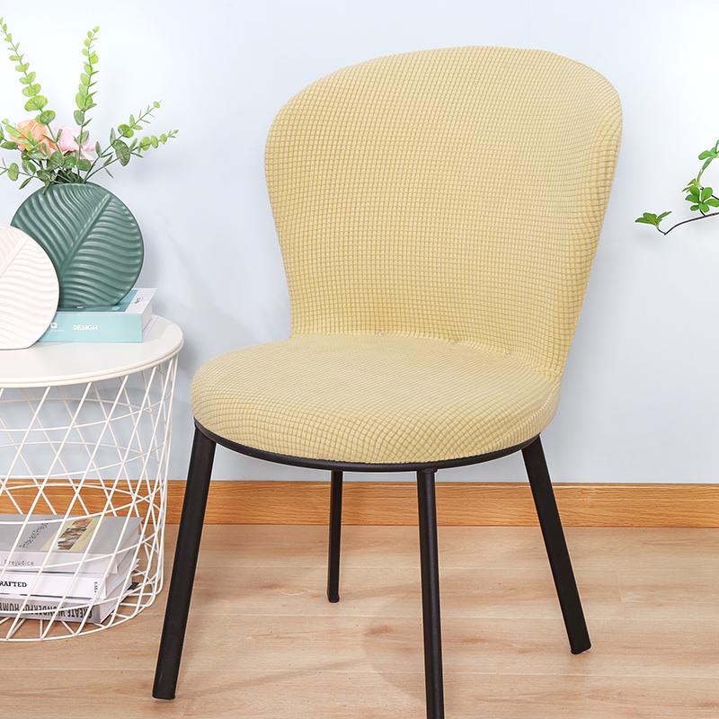 Semi-circular Arc Type Chair Cover Elastic Small Stool Slipcovers Single Low Back Dining Chairs Covers Seat Cover Home Decor