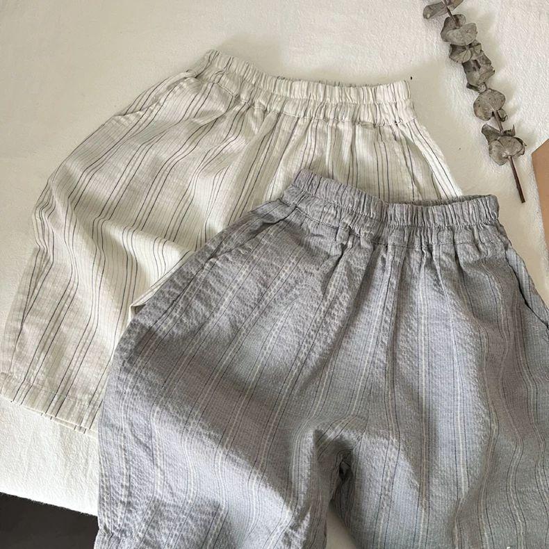 Summer New Children's Cropped Pants, Versatile for Both Boys and Girls, Casual and Lightweight Cropped Pants