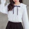 Girls' Spring and Autumn Shirt New Korean Style Fashionable Long Sleeve White Shirt Children's Lace Doll Collar Base Shirt