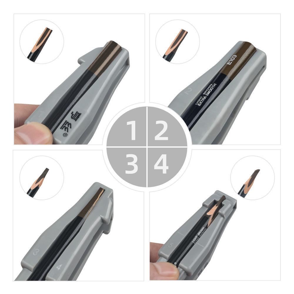 Gray Wooden Eyebrow Pencil Sharpener for Beginners - Perfect for Katana Eyebrow Pencils.