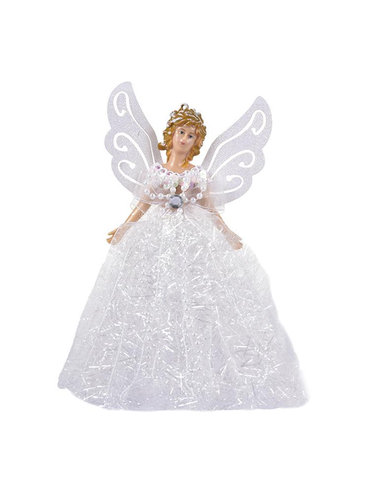 Christmas Angel Tree Topper Pendant Delicate Angel Figurine Ornaments Christmas Tree Decor Festive New Year Party Decoration